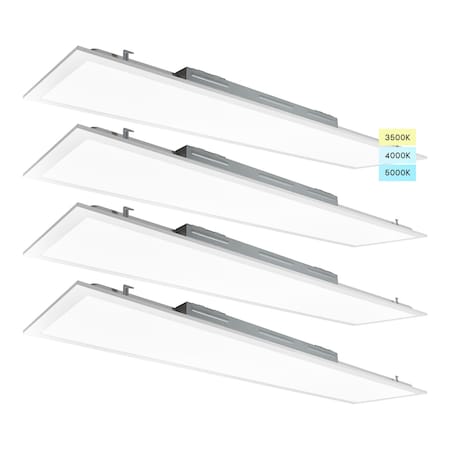 Luxrite 1x4 FT LED Flat Panel Lights 3CCT 3500K-5000K 30/35/40W Up to 5000LM 0-10V Dimmable IC Rated, 4PK LR24265-4PK